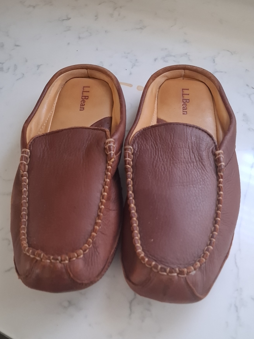 L.L. Bean Men’s Brown Leather Slip-On Moccasin